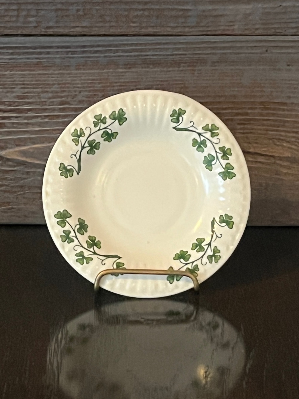 Wicklow Vale Ceramics Shamrock Saucer/Trinket Dish